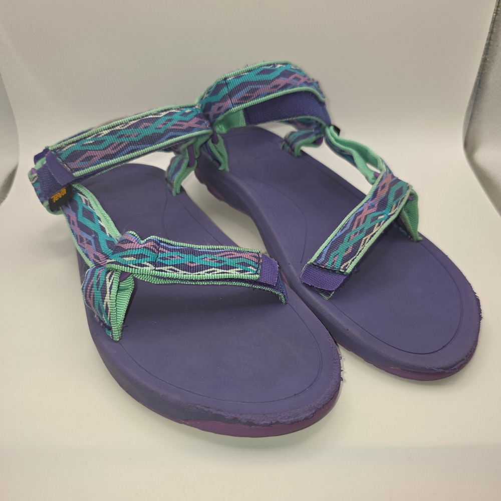 Teva Hurricane XLT2 Purple Teal Geometric Sport Sandals Womens7 1019235